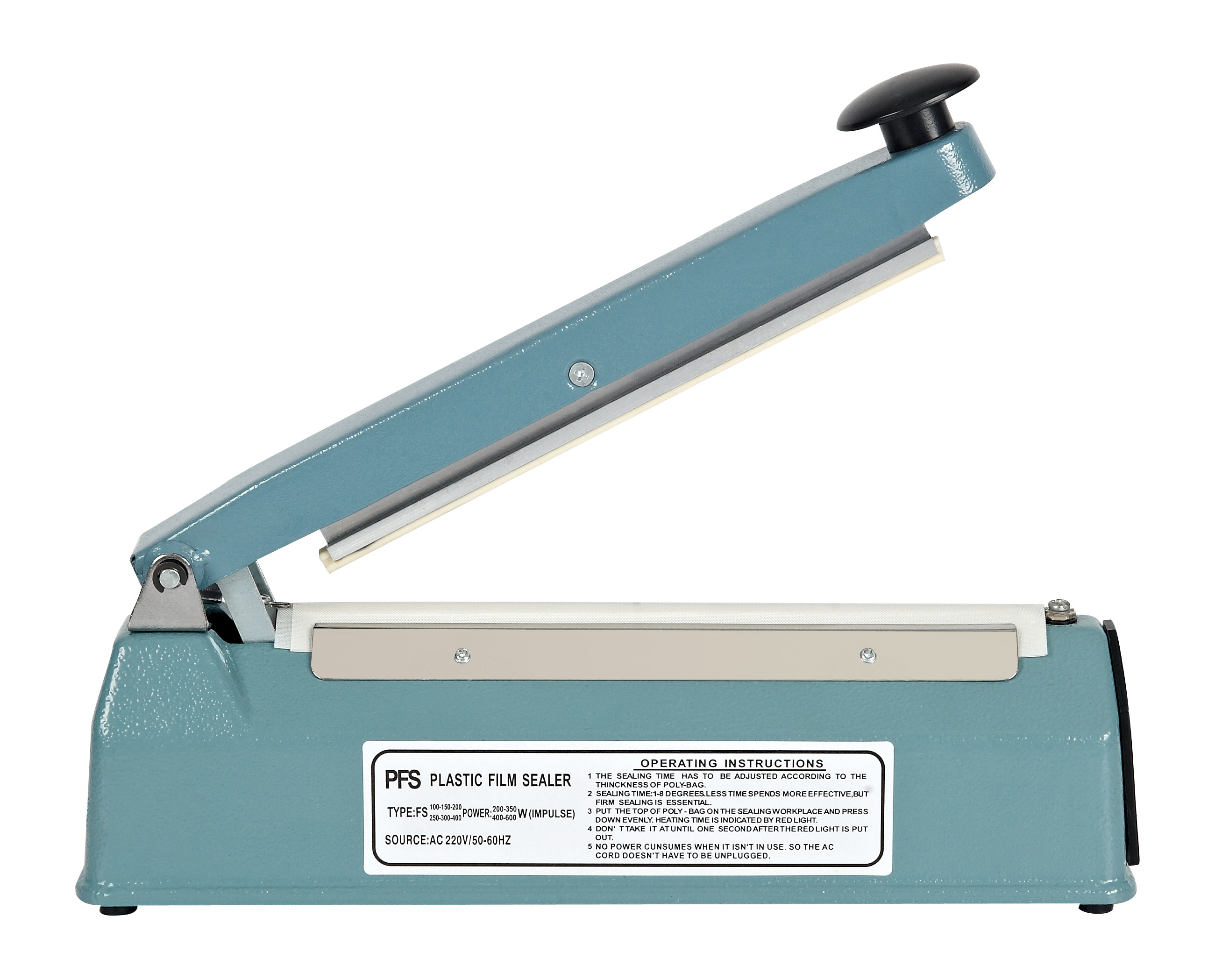 Manual Heat Sealer Machine Sealing Impulse Poly Tubing Plastic Bag FS-200 Packaging Machinery and Tool