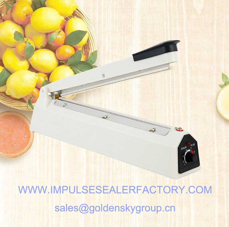 Zhejiang Tianyu industry Co. Ltd. Supplier Factory Make and Supply Manual With Sealing 3.0 mm Width Electric Flat Impulse Heat Plastic Bag Sealer PFS Series Poly Tubing Packaging Machine 浙江天宇实业有限公司。供应商工厂制造和供应手册与封口3.0 mm宽电平脉冲热塑料袋封口机PFS系列管材包装机