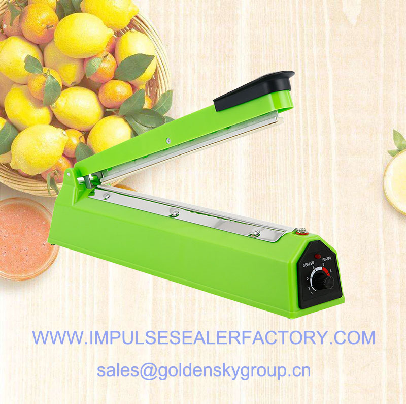 Zhejiang Tianyu industry Co. Ltd. Supplier Factory Make and Supply Manual With Sealing 3.0 mm Width Electric Flat Impulse Heat Plastic Bag Sealer PFS Series Poly Tubing Packaging Machine 浙江天宇实业有限公司。供应商工厂制造和供应手册与封口3.0 mm宽电平脉冲热塑料袋封口机PFS系列管材包装机