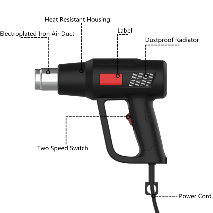 Zhejiang Tianyu industry Co. Ltd Supplier Factory Manufacturer Manufacture and Sale Variable Temperature 1400W High Power Hot Air Gun TQR-85B1 Two Speed-Setting Air Heat Gun Zhejiang Tianyu行业公司有限公司供应商工厂制造商制造和销售变量1400W高功率热气枪TQR-85B1两次设定的空中热枪