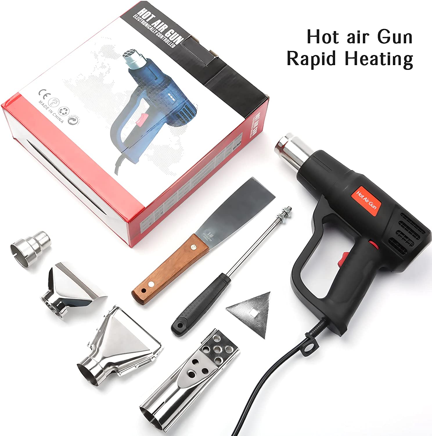 Zhejiang Tianyu industry Co. Ltd Supplier Factory Manufacturer Make and Wholesale Variable Temperature 50℃-500℃ Setting and Two Air Speed 250L/min & 500 L/min Heat Gun TQR-85A2 Hot Air Gun Zhejiang Tianyu行业有限公司供应商工厂制造商制造商制造商和批发可变温度50℃-500℃-500℃设置和两个空气速度250L/min&500 l/min l/min Heat Gun Gun TQR-85A2热气枪